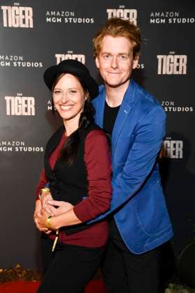 abb Johannes Heinrichs and Nadja Jo Klapper as guests on the red carpet at the world premiere of the Amazon film The Tiger at the cinema in the Kulturbrauerei, Berlin on 15 09 2025
