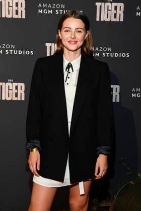 abb Fanni Schneider as a guest on the red carpet at the world premiere of the Amazon film The Tiger at the cinema in the Kulturbrauerei, Berlin on 15 09 2025