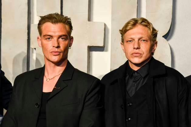 abb David Schuetter, and Leonhard Kunz as guests on the red carpet at the world premiere of the Amazon film The Tiger at the cinema in the Kulturbrauerei, Berlin on 15 09 2025