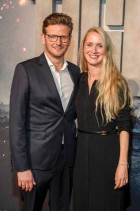 abb Dennis Gansel and his wife Ann Kristin as guests on the red carpet at the world premiere of the Amazon film The Tiger at the cinema in the Kulturbrauerei, Berlin on 15 09 2025