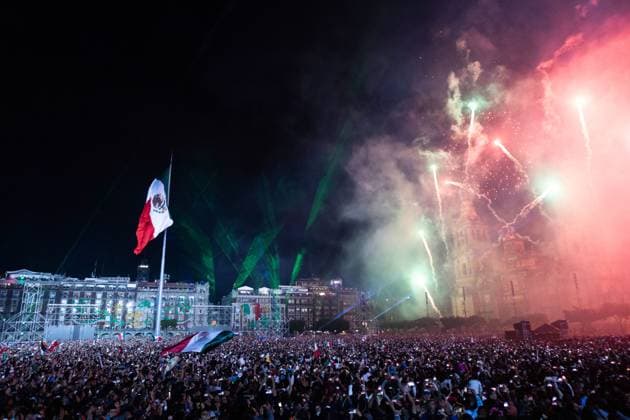 September 15, 2025, Mexico City, Mexico: Claudia Sheinbaum Pardo became the first woman president in Mexico to lead the Ã¢â‚¬oeEl GritoÃ¢â‚¬Â (Cry of Independence) celebration. The historical moment took place at the main square in the capital of the country in front of thousands of people. The mandatory was accompanied by her husband, the physicist Jesus Maria Tarriba. Mexico City Mexico - ZUMAl178 20250915_znp_l178_017 Copyright: xCristianxLeyvax