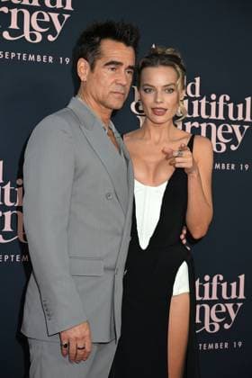 The US Premier of A Big Bold Beautiful Journey Colin Farell and Margot Robbie in a Mugler black dress attends The US Premier of A Big Bold Beautiful Journey on September 15, 2025 at the AMC Lincoln Square in New York, New York, USA., Credit:Robin Platzer Avalon United States of America, New York, New York  Copyright: xRobinxPlatzerx xAvalonx 1037675727