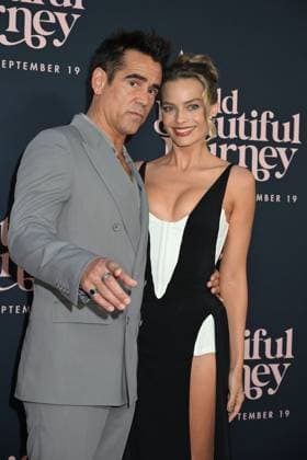 The US Premier of A Big Bold Beautiful Journey Colin Farell and Margot Robbie in a Mugler black dress attends The US Premier of A Big Bold Beautiful Journey on September 15, 2025 at the AMC Lincoln Square in New York, New York, USA., Credit:Robin Platzer Avalon United States of America, New York, New York  Copyright: xRobinxPlatzerx xAvalonx 1037675729