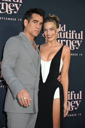 The US Premier of A Big Bold Beautiful Journey Colin Farell and Margot Robbie in a Mugler black dress attends The US Premier of A Big Bold Beautiful Journey on September 15, 2025 at the AMC Lincoln Square in New York, New York, USA., Credit:Robin Platzer Avalon United States of America, New York, New York  Copyright: xRobinxPlatzerx xAvalonx 1037675734