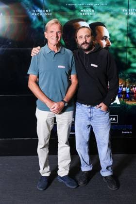 Muganga Premiere - Paris Guy Cadière and Vincent Macaigne attend the photocall for the premiere of Muganga held at the UGC Les Halles in Paris, France on September 16, 2025. Photo by David Boyer ABACAPRESS.COM Paris France  Copyright: xBoyerxDavid ABACAx