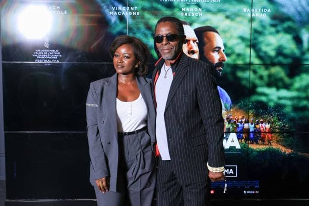 Muganga Premiere - Paris Babetida Sadjo and Isaach de Bankolé attend the photocall for the premiere of Muganga held at the UGC Les Halles in Paris, France on September 16, 2025. Photo by David Boyer ABACAPRESS.COM Paris France  Copyright: xBoyerxDavid ABACAx