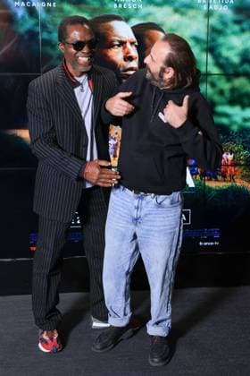 Muganga Premiere - Paris Isaach de Bankolé and Vincent Macaigne attend the photocall for the premiere of Muganga held at the UGC Les Halles in Paris, France on September 16, 2025. Photo by David Boyer ABACAPRESS.COM Paris France  Copyright: xBoyerxDavid ABACAx