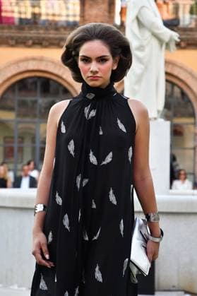Mercedes-Benz Fashion Week de Madrid - Maison Mesa in Spain - 16 Sep 2025 A model walks the runway wearing a design by Maison Mesa during Mercedes-Benz Fashion Week de Madrid in IFERMA. Madrid Spain Copyright: xAtilanoxGarciax xSOPAxImagesx FOTO48093