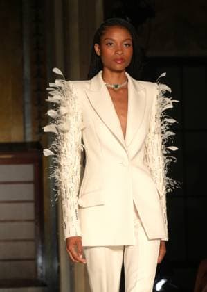 September 16, 2025, New York, New York, USA: The Pamella Roland SS26 Fashion Show .The New York Public Library, NYC.September 16, 2025. New York USA - ZUMAms4_ 20250916_faf_ms4_016 Copyright: xSoniaxMoskowitzxGordonx