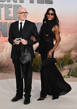 Fernando Sulichin and Naomi Campbell attends One Battle After Another London Premiere at the Odeon Luxe Leicester Square, England. UK. Tuesday 16th September 2025 Copyright: xJamesxWarrenx adyv1255