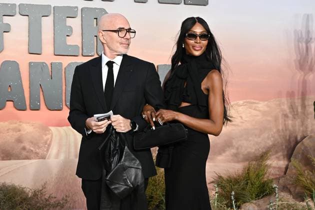 Fernando Sulichin and Naomi Campbell attends One Battle After Another London Premiere at the Odeon Luxe Leicester Square, England. UK. Tuesday 16th September 2025 Copyright: xJamesxWarrenx adyv1253