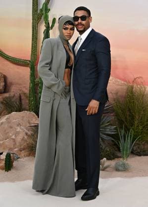 Teyana Taylor and Aaron Pierre attends One Battle After Another London Premiere at the Odeon Luxe Leicester Square, England. UK. Tuesday 16th September 2025 Copyright: xJamesxWarrenx adyv1229