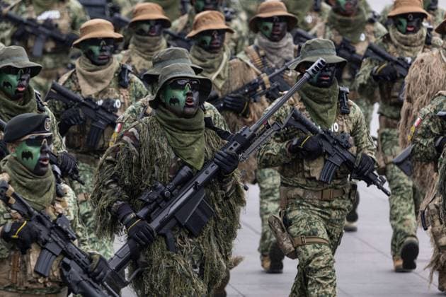 September 16, 2025, Mexico City, Mexico: The military parade commemorating Mexico s Independence Day took place, led by President Claudia Sheinbaum Pardo, accompanied by the Secretary of the Navy, Raymundo Pedro Morales Angeles, and the Secretary of Defense, Ricardo Trevilla Trejo, among other officials..Approximately 16,000 members of the various federal armed forces participated in the event, marching from the Plaza de la Constitucio³n to the military camp Marte. Mexico City Mexico - ZUMAl178 20250916_znp_l178_087 Copyright: xCristianxLeyvax