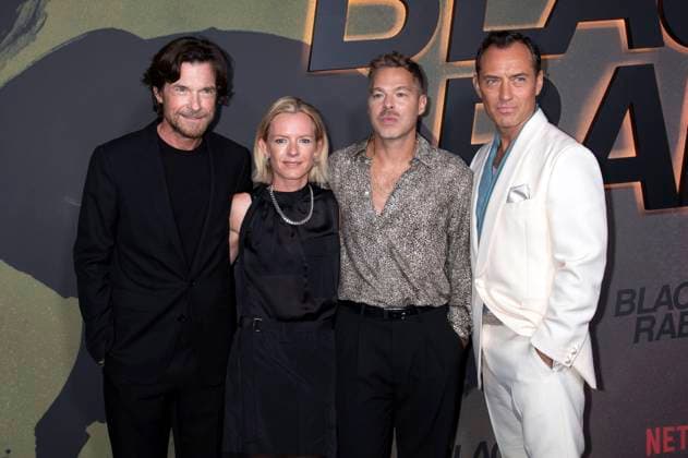 Jason Bateman, Kate Susman, Zach Baylin and Jude Law at the premiere of the Netflix miniseries Black Rabbit at SVA Theater New York, 16 09 2025 Foto:xB.xHinex xFuturexImagex rabbit_5958