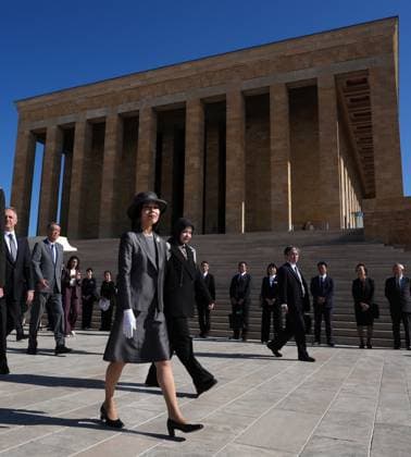 Princess Akiko of Mikasa visits Anitkabir in Ankara ANKARA, TURKIYE - SEPTEMBER 17: Princess Akiko of Mikasa visits Anitkabir, mausoleum of Turkish Republic s Founder Mustafa Kemal Ataturk, in Ankara, Turkiye on September 17, 2025. Evrim Aydin Anadolu Ankara Turkey. Editorial use only. Please get in touch for any other usage.  Copyright: x2025xAnadoluxEvrimxAydinx