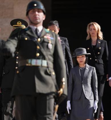 Princess Akiko of Mikasa visits Anitkabir in Ankara ANKARA, TURKIYE - SEPTEMBER 17: Princess Akiko of Mikasa visits Anitkabir, mausoleum of Turkish Republic s Founder Mustafa Kemal Ataturk, in Ankara, Turkiye on September 17, 2025. Evrim Aydin Anadolu Ankara Turkey. Editorial use only. Please get in touch for any other usage.  Copyright: x2025xAnadoluxEvrimxAydinx