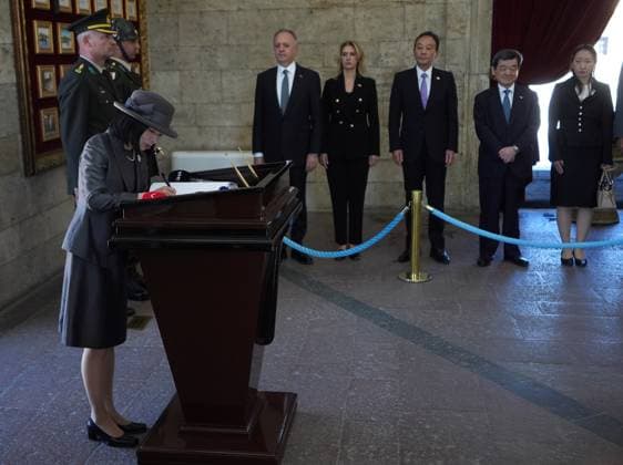 Japanese Princess Akiko of Mikasa visits Anitkabir ANKARA, TURKIYE - SEPTEMBER 17: Japanese Princess Akiko of Mikasa visits Anitkabir, the mausoleum of Turkish Republic s Founder Mustafa Kemal Ataturk, in Ankara, Turkiye on September 17, 2025. Evrim Aydin Anadolu Ankara Turkey. Editorial use only. Please get in touch for any other usage.  Copyright: x2025xAnadoluxEvrimxAydinx
