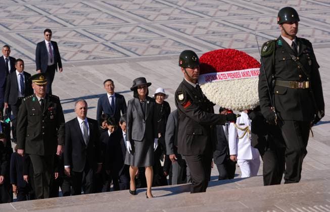 Japanese Princess Akiko of Mikasa visits Anitkabir ANKARA, TURKIYE - SEPTEMBER 17: Japanese Princess Akiko of Mikasa visits Anitkabir, the mausoleum of Turkish Republic s Founder Mustafa Kemal Ataturk, in Ankara, Turkiye on September 17, 2025. Evrim Aydin Anadolu Ankara Turkey. Editorial use only. Please get in touch for any other usage.  Copyright: x2025xAnadoluxEvrimxAydinx