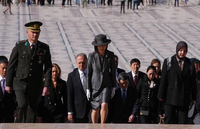 Japanese Princess Akiko of Mikasa visits Anitkabir ANKARA, TURKIYE - SEPTEMBER 17: Japanese Princess Akiko of Mikasa visits Anitkabir, the mausoleum of Turkish Republic s Founder Mustafa Kemal Ataturk, in Ankara, Turkiye on September 17, 2025. Evrim Aydin Anadolu Ankara Turkey. Editorial use only. Please get in touch for any other usage.  Copyright: x2025xAnadoluxEvrimxAydinx