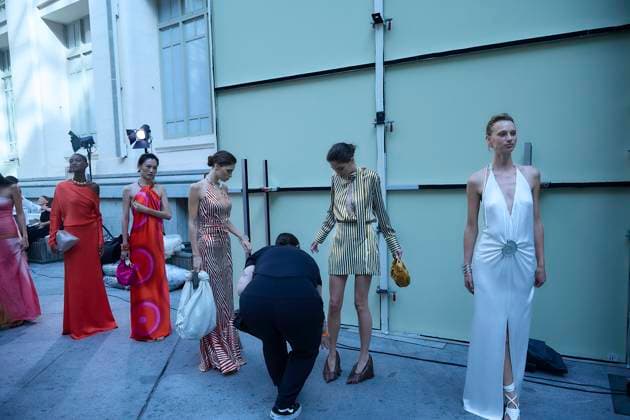 Silvia Tcherassis fashion show at MBFW Madrid Models during the fashion show of designer Silvia Tcherassi, at the 82nd edition of Mercedes Benz Fashion Week Madrid, at the Palacio de Cibeles, on September 17, 2025, in Madrid Spain This years edition will be held from September 17 to 21 and commemorates the 40th anniversary of the catwalk Silvia Tcherassi is the first designer invited to MBFW Madrid The Colombian fashion designer is considered one of the most successful fashion designers in the world Tcherassi received yesterday the International Designer Award during the first edition of this award 17 SEPTEMBER 2025 Jesús Hellí Espana  Copyright: xJesusxHellinx 6960433