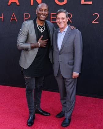 World Premiere Of Lionsgate s The Strangers - Chapter 2 Tyrese Gibson and Adam Fogelson arrive at the World Premiere Of Lionsgate s The Strangers - Chapter 2 held at AMC Century City 15 at Westfield Century City in Century City, Los Angeles, California, United States. AMC Century City 15 at Westfield Century City, Century City, Los Angeles, California, USA California United States  Copyright: xImagexPressxAgencyx originalFilename: collin-worldpre250917_npJfE.jpg