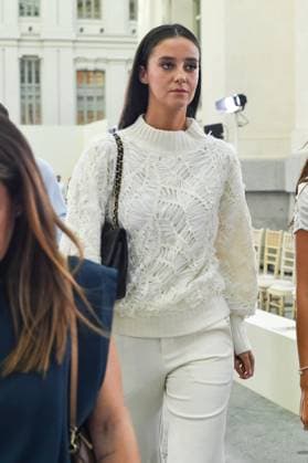 Mercedes-Benz Fashion Week de Madrid - 17 Sep 2025 Victoria Federica de Marichalar wearing a design by Simorra during the Mercedes-Benz Fashion Week de Madrid in IFERMA. Madrid Spain Copyright: xAtilanoxGarciax xSOPAxImagesx FOTO48329
