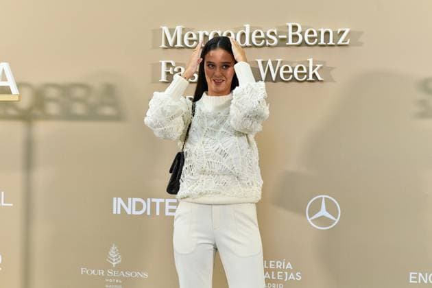 Mercedes-Benz Fashion Week de Madrid - 17 Sep 2025 Victoria Federica de Marichalar wearing a design by Simorra during the Mercedes-Benz Fashion Week de Madrid in IFERMA. Madrid Spain Copyright: xAtilanoxGarciax xSOPAxImagesx FOTO48332