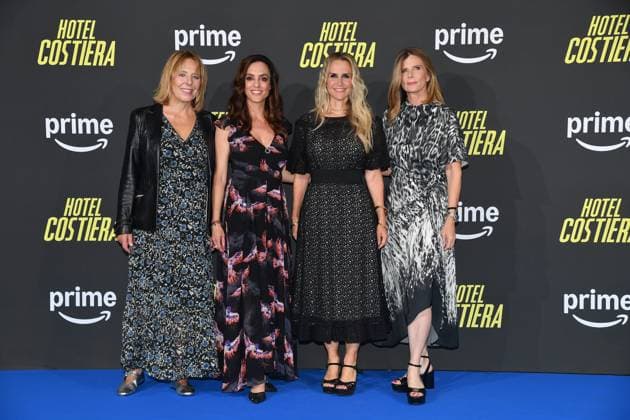 Rome, Italy: Rome, The Space Cinema Moderno Premiere of the Series Hotel Costiera , In the photo: Brigitte Ricou Bellan Viktoria Wasilewski Nicole Morganti Nicole Clemens Rome Italy  - ZUMAp169 20250917_zea_p169_450 Copyright: xVincenzoxLandix