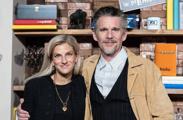 September 17, 2025, Bronx, New York, USA: Rayn Hawke and Ethan Hawke attend FX premiere of The Lowdown on Hulu at Brooklyn Academy of Music in New York, NY on September 17, 2025. Bronx USA - ZUMAr339 20250917_znp_r339_096 Copyright: xLevxRadinx