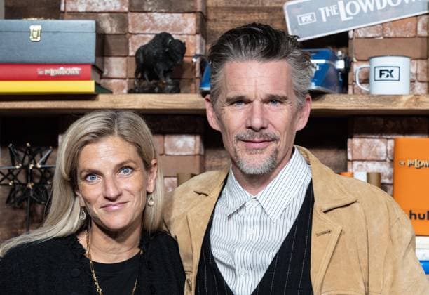 September 17, 2025, Bronx, New York, USA: Rayn Hawke and Ethan Hawke attend FX premiere of The Lowdown on Hulu at Brooklyn Academy of Music in New York, NY on September 17, 2025. Bronx USA - ZUMAr339 20250917_znp_r339_097 Copyright: xLevxRadinx