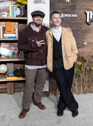 September 17, 2025, Bronx, New York, USA: Sterlin Harjo and Ethan Hawke attend FX premiere of The Lowdown on Hulu at Brooklyn Academy of Music in New York, NY on September 17, 2025. Bronx USA - ZUMAr339 20250917_znp_r339_131 Copyright: xLevxRadinx