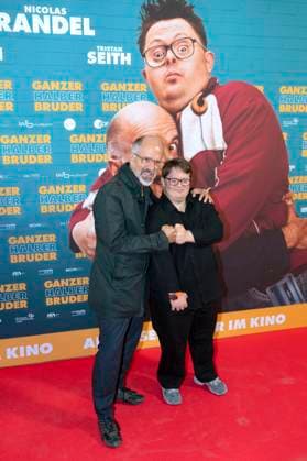 Christoph Maria Herbst and Nico Randel at the premiere of the feature film Ganzer halber Bruder at Holi Kino Hamburg, 17 09 2025 Foto:xK.xRichter xFuturexImagex bruder_hh_5948