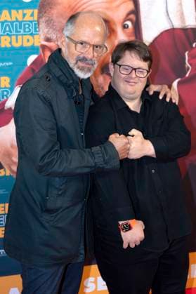 Christoph Maria Herbst and Nico Randel at the premiere of the feature film Ganzer halber Bruder at Holi Kino Hamburg, 17 09 2025 Foto:xK.xRichter xFuturexImagex bruder_hh_5950