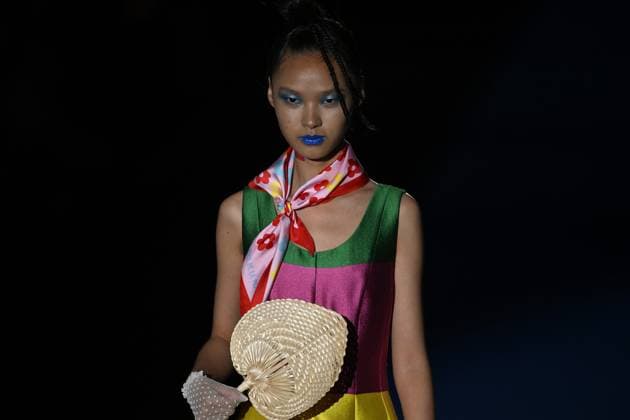 Mercedes-Benz Fashion Week Madrid 2026 MADRID, SPAIN - SEPTEMBER 18: A model walks the runway to present a creation during the Agatha Ruiz de la Prada show at Mercedes-Benz Fashion Week Madrid 2026 Spring Summer at IFEMA in Madrid, Spain on September 18, 2025. Burak Akbulut Anadolu Madrid Spain. Editorial use only. Please get in touch for any other usage.  Copyright: x2025xAnadoluxBurakxAkbulutx