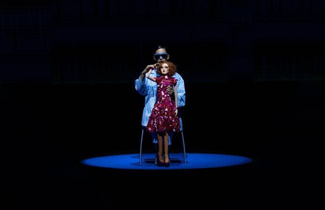Agatha Ruiz de la Pradas fashion show at MBFW Madrid A model during Agatha Ruiz de la Pradas fashion show, at the 82nd edition of Mercedes Benz Fashion Week Madrid, at Ifema in Madrid, on September 18, 2025, in Madrid Spain This years edition is held from September 17 to 21 and commemorates the 40th anniversary of the catwalk During the show, the designer presents her first collection designed with artificial intelligence 18 SEPTEMBER 2025 Madrid Madrid Madrid Spain  Copyright: xEduardoxParrax 6962981