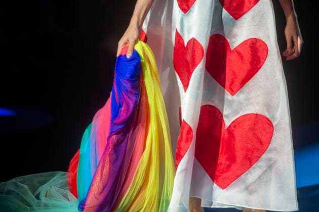 September 18, 2025, Madrid, Madrid, Spain: A model walks the runway for Agatha Ruiz de la Prada s Spring Summer 2026 collection during the 40th Mercedes-Benz Fashion Week in Madrid. Madrid Spain - ZUMAs296 20250918_znp_s296_005 Copyright: xLuisxSotox