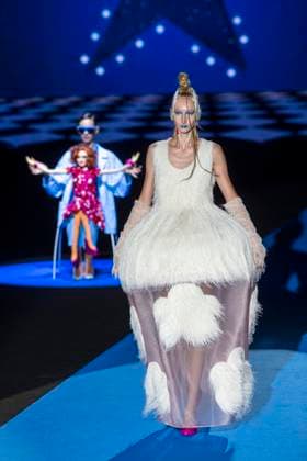 September 18, 2025, Madrid, Madrid, Spain: A model walks the runway for Agatha Ruiz de la Prada s Spring Summer 2026 collection during the 40th Mercedes-Benz Fashion Week in Madrid. Madrid Spain - ZUMAs296 20250918_znp_s296_010 Copyright: xLuisxSotox