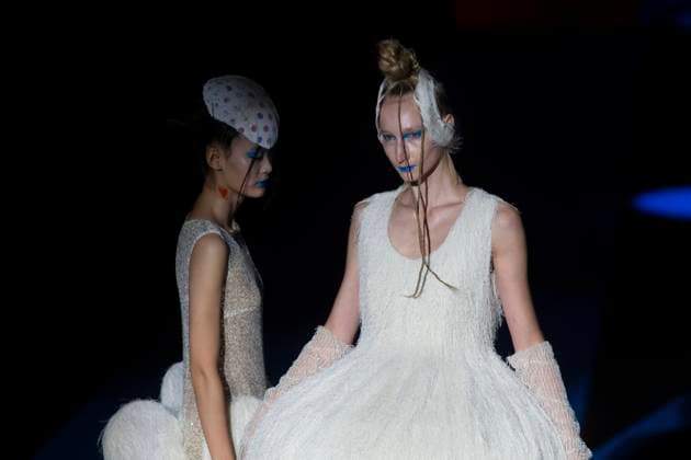 September 18, 2025, Madrid, Madrid, Spain: A model walks the runway for Agatha Ruiz de la Prada s Spring Summer 2026 collection during the 40th Mercedes-Benz Fashion Week in Madrid. Madrid Spain - ZUMAs296 20250918_znp_s296_011 Copyright: xLuisxSotox