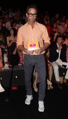 Agatha Ruiz de la Pradas fashion show at MBFW Madrid Álvaro Escassi during Agatha Ruiz de la Pradas fashion show, at the 82nd edition of Mercedes Benz Fashion Week Madrid, at Ifema in Madrid, on September 18, 2025, in Madrid Spain This years edition is held from September 17 to 21 and commemorates the 40th anniversary of the catwalk show During the show, the designer presents her first collection designed with artificial intelligence 18 SEPTEMBER 2025 Madrid Madrid Madrid Spain  Copyright: xEduardoxParrax 6963037