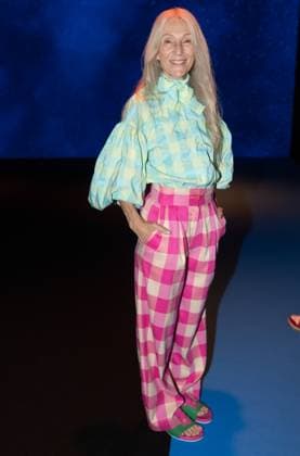Agatha Ruiz de la Pradas fashion show at the MBFW Madrid The actress Pino Montesdeoca during Agatha Ruiz de la Pradas fashion show, at the 82nd edition of Mercedes Benz Fashion Week Madrid, at Ifema in Madrid, on September 18, 2025, in Madrid Spain This years edition is held from September 17 to 21 and commemorates the 40th anniversary of the catwalk During the show, the designer presents her first collection designed with artificial intelligence 18 SEPTEMBER 2025 Madrid Madrid Spain  Copyright: xEduardoxParrax 6963097