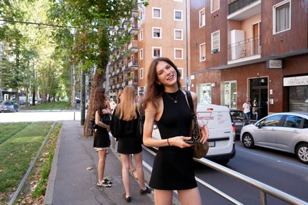 Milan, models attending castings for the upcoming Milan Fashion Week shows, Women s Fashion 2025  Copyright: xDuilioxPiaggesix xipa-agency.netx xDuilioxPiaggesix IPA_Agency_IPA65120071