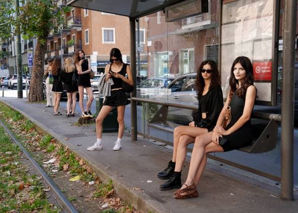 Milan, models attending castings for the upcoming Milan Fashion Week shows, Women s Fashion 2025  Copyright: xDuilioxPiaggesix xipa-agency.netx xDuilioxPiaggesix IPA_Agency_IPA65120086