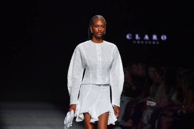 Claro Couture A model walks the runway wearing a design by Claro Couture during Mercedes-Benz Fashion Week de Madrid in IFERMA, 18 de septiembre 2025 Spain Featuring: A model walks the runway wearing a design by Claro Couture during Mercedes-Benz Fashion Week de Madrid in IFERMA, 18 septiembre 2025 Spain Where: Madrid, Spain When: 18 Sep 2025 Credit: Oscar Gonzalez WENN Madrid Spain Copyright: xOscarxGonzalez WENNx wenn40656942 OFA ZOJx wenn40656942