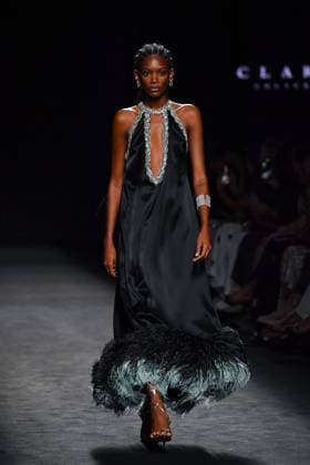 Claro Couture A model walks the runway wearing a design by Claro Couture during Mercedes-Benz Fashion Week de Madrid in IFERMA, 18 de septiembre 2025 Spain Featuring: A model walks the runway wearing a design by Claro Couture during Mercedes-Benz Fashion Week de Madrid in IFERMA, 18 septiembre 2025 Spain Where: Madrid, Spain When: 18 Sep 2025 Credit: Oscar Gonzalez WENN Madrid Spain Copyright: xOscarxGonzalez WENNx wenn40656926 OFA ZOJx wenn40656926