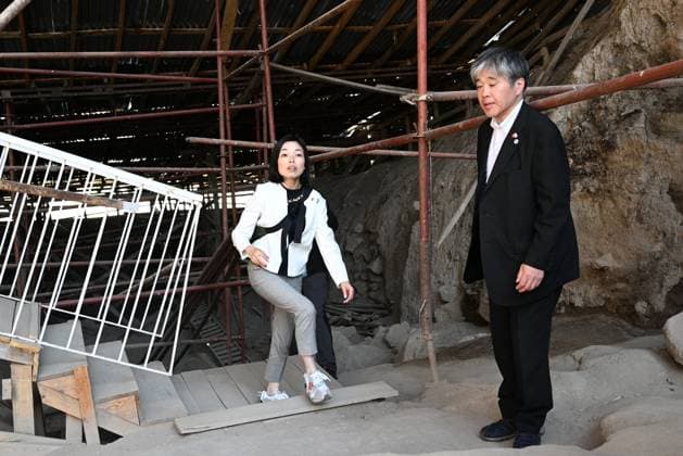 Princess Akiko of Mikasa of Japan visits the excavation site in Turkiye KIRSEHIR, TURKIYE - SEPTEMBER 18: Princess Akiko of Mikasa of Japan visits the Kaman-Kalehoyuk excavation site, supported by the Japanese Government on September 18, 2025 in Kaman district of Kirsehir, Turkiye. Sercan Kucuksahin Anadolu Kirsehir Turkey. Editorial use only. Please get in touch for any other usage.  Copyright: x2025xAnadoluxSercanxKucuksahinx