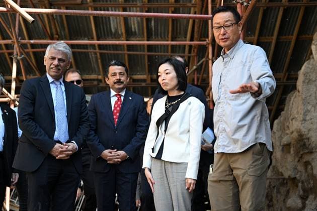 Princess Akiko of Mikasa of Japan visits the excavation site in Turkiye KIRSEHIR, TURKIYE - SEPTEMBER 18: Princess Akiko of Mikasa of Japan visits the Kaman-Kalehoyuk excavation site, supported by the Japanese Government on September 18, 2025 in Kaman district of Kirsehir, Turkiye. Sercan Kucuksahin Anadolu Kirsehir Turkey. Editorial use only. Please get in touch for any other usage.  Copyright: x2025xAnadoluxSercanxKucuksahinx