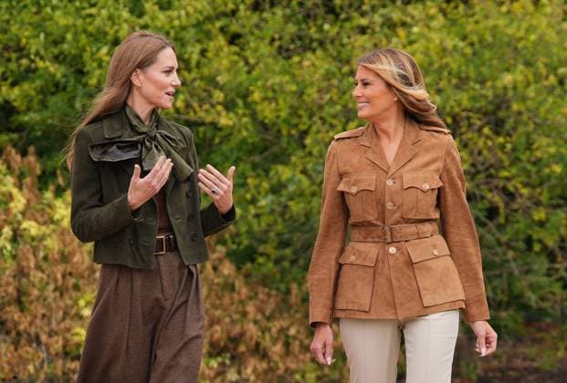 The Princess of Wales and Melania Trump meet Scouts The Princess of Wales and Melania Trump meet members of the Scouts Squirrels programme in Frogmore Gardens on the final day of US President Donald Trump s second state visit to the UK, at Windsor Castle, Windsor, Berkshire, UK, on the 18th September 2025. Picture by Yui Mok WPA-Pool Windsor Windsor Castle Berkshire United Kingdom  WHA-0803