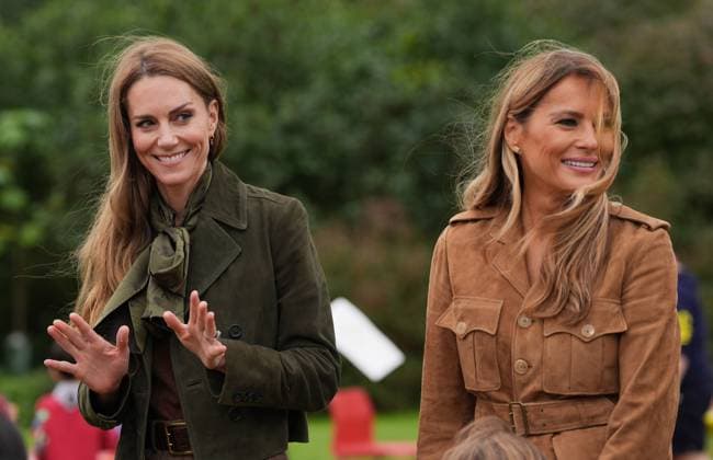 The Princess of Wales and Melania Trump meet Scouts The Princess of Wales and Melania Trump meet members of the Scouts Squirrels programme in Frogmore Gardens on the final day of US President Donald Trump s second state visit to the UK, at Windsor Castle, Windsor, Berkshire, UK, on the 18th September 2025. Picture by Yui Mok WPA-Pool Windsor Windsor Castle Berkshire United Kingdom  WHA-0803