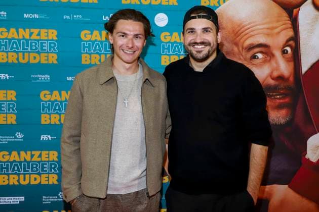 abb Christopher Schmmidt as a guest on the premiere tour of the film Ganzer halber Bruder at the Holi Kino on 17 09 2025 in Hamburg