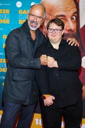 abb Christoph Maria Herbst, Nico Randel as guests on the premiere tour for the film Ganzer halber Bruder at Holi Kino on 17 09 2025 in Hamburg